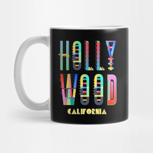 Hollywood, California - Cool Funky Cali Colorful - by jdunster